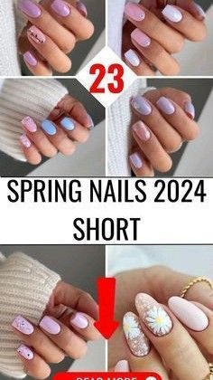 Professional Spring Nails, Early Spring Nails 2024, Spring Nails 2024 Square, Square Nails Spring Colors, 2024 Spring Nails Short, Simple Short Spring Nails, Short Acrylic Nails Spring 2024, Short Almond Nails Designs 2024, Spring Short Nails 2024 Trends