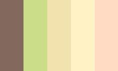 the color palette is pale, green and brown