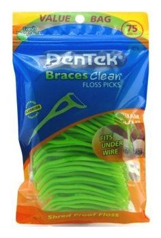 These are the BEST thing I have ever found to use while wearing my braces. They fit between my teeth so easily and save soooooooooooooo much time instead of having to use a floss-threader. Dentek Floss Picks Braces Clean Fresh Mint 75's by Dentek, http://www.amazon.com/dp/B005MFKTCC/ref=cm_sw_r_pi_dp_u23arb1ZBM0R8 Floss Threader, Braces Food, Braces Smile, Adult Braces, Getting Braces, Orthodontic Appliances, Braces Colors