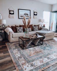 the living room is clean and ready to be used for guests or family members in their home