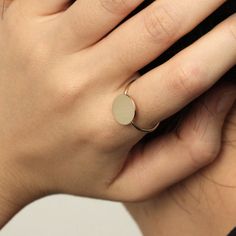 Minimalist Ring, Gold Disc Ring, Geometric Ring, 14K Solid Gold Ring, Unique Ring, Dainty Ring ≫ Product Details ◈ Handmade / Handcrafted Fine Jewelry ◈ Diameter: Approx. 12.0 mm ◈ Metal: Solid 14K Gold (18K also available - Additional fees may apply) ◈ Gold Color: White gold, Rose gold, Yellow gold ≫ Please read our FAQ below for more detail. Modern Yellow Gold Midi Rings In Sterling Silver, Modern Yellow Gold Sterling Silver Midi Rings, Minimalist Silver Ring In Recycled Gold, Modern Round Rings In Recycled Gold, Minimalist Rose Gold Sterling Silver Signet Ring, Delicate Recycled Gold Ring, Modern Rose Gold Initial Ring, Simple Round Recycled Gold Rings, Minimalist Recycled Gold Ring Stamped 14k