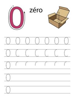 the letter o is for zero worksheet with an image of a box on it