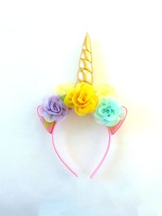 Unicorn Horn Headband, Vintage Unicorn, Horn Headband, Unicorn Costume, Unicorn Headband, Hard Headbands, Halloween Costume Accessories, Gold Headband, Unicorn Horn