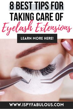 How To Take Care Of Fake Lashes, Makeup Ideas With Lash Extensions, Tips For Lash Extensions, Tips For Eyelash Extensions, Make Up With Lash Extensions Makeup, How To Care For Eyelash Extensions, Eyelash Extension Care Tips, Eyelash Extensions Care Tips, Lash Extensions Care Tips