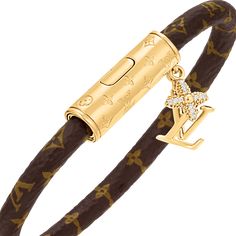 LOUIS VUITTON® - Lv Push Bracelet - Monogram Designer Key Chains, Lv Bracelet, Lv Jewelry, Classy Engagement Ring, Louis Vuitton Bracelet, Gold Bracelets Stacked, Dope Jewelry Accessories, Expensive Jewelry Luxury, Designer Bracelet