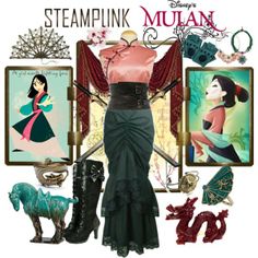 "Steampunk: Mulan" by ghsdrummajor on Polyvore that is just ridiculously awesome Disney Princess Outfits, Everyday Cosplay