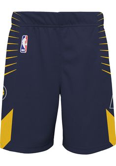 Even the youngest Pacers fan needs a great gameday outfit! Dress your little one up in these Indiana Pacers Toddler Navy Blue NBA Replica Shorts. These Indiana Shorts feature a team graphic embroidered. Embroidered team graphic on left leg, Color blocked solid stripe down side of legs, NBA woven label on right hip, Notched hem on side of legs, Elastic waistband, Perfect for any young sports fan!, 100% POLYESTER, 8 Casual Team-colored Shorts For Team Events, Team-colored Basketball Shorts, Team-colored Athletic Shorts For Team Events, Blue Team Spirit Sports Bottoms, Sporty Team-colored Athletic Shorts For Team Events, Sporty Athletic Shorts With Team Logo For Sports Events, Cotton Activewear With Three Stripes For Sports Events, Sporty Team-colored Shorts With Team Logo, Sporty Shorts With Team Logo For Sports Events