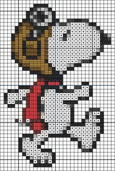 a cross stitch pattern with a dog on it