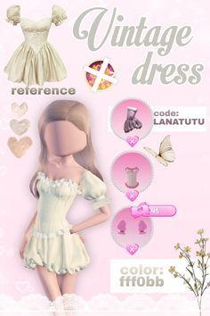 the doll is wearing a white dress