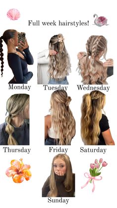 Friday Hairstyles, Monday Tuesday Wednesday Thursday Friday, Cute Quick Hairstyles, Sport Hair