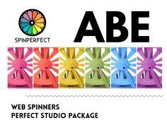 an ad for web spinners perfect studio package, with the words'abe'in