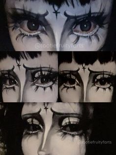 Goth Bunny Makeup, Soft Goth Eye Makeup, Quick Goth Makeup, Crazy Goth Makeup, Goth Makeup Inspo Drawing, Gold Goth Makeup, Dramatic Goth Makeup, Black Contour Makeup