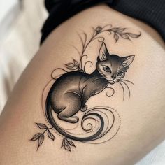 Black Cat Tattoo Sketch Kit Black Cat Sleeve Tattoo, 2 Black Cat Tattoo, Two Black Cat Tattoo, Black Cat Shoulder Tattoo, Black Cat Leg Tattoo, Large Black Cat Tattoo, Tattoos For Women Cat, Black Cat Tattoo, Sketch Kit