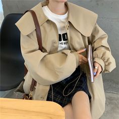 Fashionable lapel waist long sleeve trench coatFabric: blendedColor: khakiSize(cm): L, XL, 2XL, 3XLL length 73 bust 122 sleeve length 58XL length 74 bust 126 sleeve length 592XL length 75 bust 130 sleeve length 60&ltp&gt3XL length 76 bust 134 sleeve length 61&lt/p&gt&ltbr/&gt Long Wool Coat Women, Illusion Paintings, Fun Outfits, Pants Women Fashion, Knitted Bodycon Dress, Summer Fashion Dresses, Women Street, Baddie Makeup, Trendy Collection