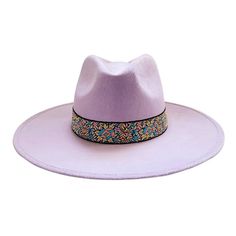 Introducing our stylish Rancher Hat, a perfect blend of comfort and fashion crafted for the modern adventurer. Made from durable polyester suede in an elegant purple hue, this hat exudes sophistication. Featuring a distinctive jacquard trim band, our Rancher Hat boasts a 4" brim and a 4" crown for a structured look that's both timeless and on-trend. The fitted elastic inner band and interior lining ensure a snug and comfortable fit. Please note, each hat is meticulously crafted with care, and no two are exactly alike. Due to the nature of our artisanal production process, this product is not mass-produced, making it truly unique. As such, we regret to inform you that this product is final sale and not eligible for returns. Please refer to our size guide to find your perfect fit: Size M: 22 Scarf Coverup, Rebecca Black, Rancher Hat, Kids Scarf, Halloween Items, Back Jewelry, Holiday Jewelry, Purple Hues, Girls Jewelry