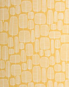 a yellow wallpaper with white lines on it