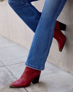 Stride into fall with confidence in the Autumn Trails Block Heel Ankle Boots. These chic boots blend modern flair with classic elegance, featuring a striking metal toe cap that adds a touch of edge and a block heel that provides both style and stability, making them perfect for crisp autumn adventures. With a convenient zipper closure, slipping these on is a breeze. Heel Height: 3.5" Shaft Height: 5" Metal toe cap Zipper closure Fits true to size Material: Vegan Leather Autumn Adventures, Autumn Boots, Red Ankle Boots, Chic Boots, Color Combinations For Clothes, Crisp Autumn, Block Heel Ankle Boots, Heel Ankle Boots, Boots Fall