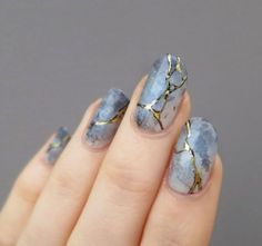 lovelynaildesigns: marbled nails Marine Nails, Sharpie Nail Art, Sharpie Nails, Stone Nail Art, Nails 2018, Nails Arts, Her Nails, Marble Art