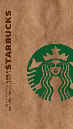 the starbucks logo on a brown paper bag