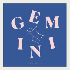 a blue poster with the words gen in it and an image of a zodiac sign