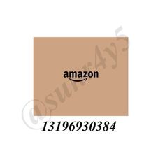 the amazon logo is shown on top of a brown box with black lettering that reads, '