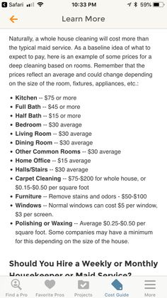 an iphone screen showing the pricing for apartments