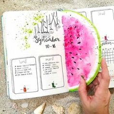 Watermelon bullet journal ideas Watermelon Bullet Journal, Bullet Journal Page, Dutch Door, Diary Ideas, Journal Themes, Bujo Inspiration