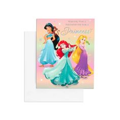 a greeting card with princesses on it