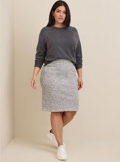 Midi Studio Double Knit Pencil Skirt, HEATHER GREY Foldover Skirt, Leopard Print Pencil Skirt, Pleated Chiffon Skirt, Bodycon Pencil Skirt, Pencil Skirt Outfits, Pencil Silhouette, Stretchy Skirt, Plaid Pencil Skirt, Stretch Pencil Skirt