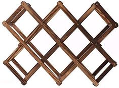 PRICES MAY VARY. Foldable & Portable: Approximately 17.8 x 4.7 x 12.2 inches when fully expanded;With 10 slots for storing up to 10 wine bottles;About 17.8 x 4.7x 2.5 inches when foldable;Convenient and space saving. Made of solid wood: This wine rack is made of pure natural wood which is hard and strong, and it is carbonized by fire without any paint while retaining the original wood texture. It is not only a healthy and natural home essential, but also a beautiful wooden handicraft. Widely Use Bottle Stand Display, Wood Wine Bottle Holder, Wine Cellar Racks, Wine Bottle Stand, Stackable Wine Racks, Wood Wine Rack, Home Kitchen Bar, Bar Cabinets, Wine Rack Cabinet