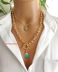 Title:  stylish turquoise women's necklace, plated chain women's jewelry, designer necklace, gold plated chain, By combining our natural stones with chains and beads, we are happy to both add elegance to your elegance and produce a useful product for various problems ...YOUR ORDER IS CAREFULLY PREPARED FOR YOU, GIFT PACKED AND SHIPPED TO YOU..                          ABOUT NECKLACE Handmade product Gemstone:  Stone color:  Band color: plated chain It is made to order. Our chains are non-darkeni Antique Turquoise Jewelry, Purple Stone Necklace, Turquoise Necklaces, White Beaded Necklaces, Antique Turquoise, Women's Necklace, Green Beaded Necklace, Designer Necklace, Turquoise Crystal