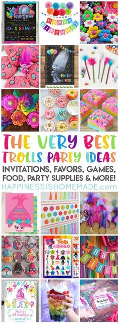 the very best birthday party ideas for girls and boys, including games, food, supplies, and more