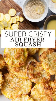 the recipe for super crispy air fryer squash