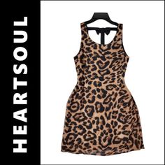 Aa# Heartsoul Size Xs Multicolored Sleeveless Sheath Lining Animal Print Don't Forget To Send Us Offer Specially If You Like More Than One! M E A S U R E M E N T S Bust 17"X2 Waist 15" Hips 19" Length 33" P L S . C H E C K P I C T U R E S & M E A S U R E M E N T S . . . ! ! ! Thanks For Dropping By Please Come Back Soon!! Velvet Formal Dress, Mini Tunic Dress, Mock Neck Dress, Girly Dresses, Green Floral Dress, Flare Mini Dress, White Floral Dress, Black N White Dress, Heart Soul