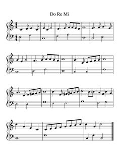 sheet music with the words do re mi