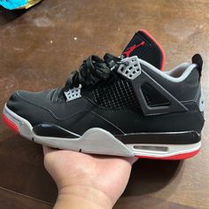 Only Worn Once, Go For $528 As Of 1/16/23 If Any Extra Photos For Lc, Please Dm Air Jordan 4 Bred, Jordan 4 Bred, Jordan 13 Black, Red Jordans, Nike Fashion Shoes, White Jordans, Jordan 8, Jordan 13 Retro, Shoes Air