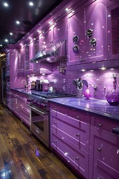 Lavender Dreams, 2024 Colorful Kitchens, Beautiful Dorm Room, Vibrant Kitchen, Colorful Room Decor, Dream Bedroom Inspiration, Purple Kitchen, Bohemian Kitchen, Dream Kitchens Design, Purple Rooms