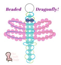 Beading dragonfly pattern Pony Bead Animals, Free Beading Patterns, Pony Bead Projects, Dragonfly Pattern, Beaded Dragonfly, Pony Bead Patterns, Beading Patterns Free, Bead Charms Diy