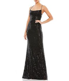 Black Sequin Prom Dress, Black Evening Gown, Sheath Gown, Black Prom Dress, Column Gown, Black Prom, Sequin Gown, Mac Duggal, Black Gown