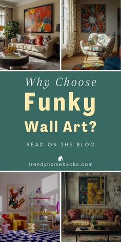 the words why choose funky wall art? read on the blog and then check out