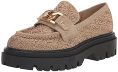 PRICES MAY VARY. This lug sole loafer is a great way to add the menswear trend to your closet for Fall. the embellished guess logo gives it a feminine take. Closed Toe Slip on Closure Imported Guess Loafers, Guess Logo, Loafers Online, Platform Loafers, Loafers Style, Famous Models, Famous Footwear, Heeled Loafers, Mens Fashion Trends