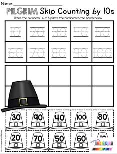 a printable worksheet to teach numbers and counting