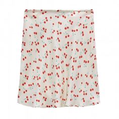 Size Medium Cherry Skirt, Zara Skirt, Zara Skirts, Zara White, Red White, Red And White, Womens Skirt, Cherry, Zara