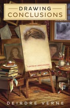 a book cover with an easel and paintings on it