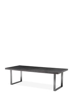 Charcoal Dining Table 100 | Eichholtz Borghese | OROA Bauhaus Furniture, Oak Table Top, Large Dining Table, Bauhaus Style, European Furniture, Oak Table, Oak Dining Table, Wooden Dining Tables, Grey Oak