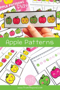 an apple pattern is shown with the words apple patterns on it