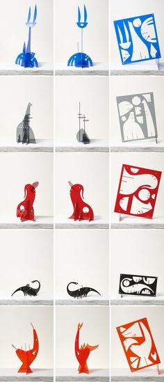 twelve different types of paper cut designs