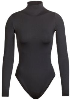 Fall Second-skin Bodysuit With Thumbholes, High Neck Bodysuit For Workwear In Fall, Fall Workwear High Neck Bodysuit, Fall Workwear Bodysuit With High Neck, Sleek Bodysuit With Thumbholes For Fall, Turtleneck Bodysuit For Workwear In Fall, Fall Turtleneck Bodysuit For Workwear, Fall Workwear Turtleneck Bodysuit, Fall Turtleneck Bodysuit With Thumbholes