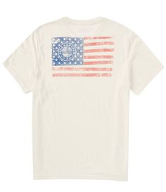 From Flag and Anthem&#x2C; this T-shirt features:Tailored athletic fitCrew necklineShort sleevesAll original Flag and Anthem graphicPullover constructionCotton/polyesterMachine wash/tumble dryImported. Americana Core, Flag Tshirt, Mens Tee Shirts, Dillard's, Mens Tees, White Vintage, Tee Shirts, Flag, T Shirt