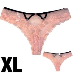 Nwt Sheer Light Pink Cheeky Panty W Lace Lining Sz:Xl Victoria's Secret Pink Brief Bottoms, Victoria's Secret Pink, Pink Black, Secret Pink, Women's Intimates, Light Pink, Victoria's Secret, Black Pink